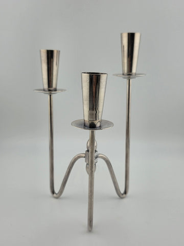 Rare Vintage Authentic Three-armed Candlesticks Silver Plated by Johannes Berg