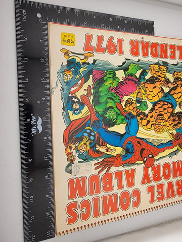 MARVEL COMICS MEMORY ALBUM CALENDAR 1977 ROY THOMAS JACK KIRBY COLAN UNUSED.