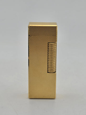 Rare Vintage Dunhill Rollagas Gold Tone Textured Switzerland W Box. Very Clean.