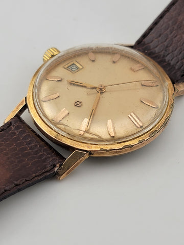Vintage 1960's Zodiac Automatic Gold Plated Men's Wrist Watch. Runs great.