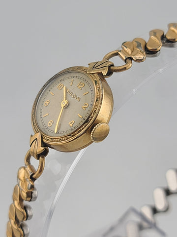 Antique 1940's Small Bulova 10k Gold Filled Ladies Swiss Wrist Watch. Working.