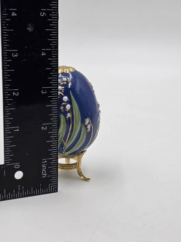 Set Of 4 Franklin Mint House of Faberge Jeweled Imperial Eggs Stands Boxed