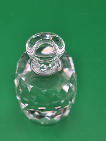 Vintage 1970 Swarovski Faceted Clear Crystal 2.5" tall ONE TON Paperweight W Box