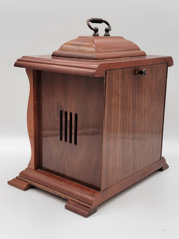 BEAUTIFUL ESKA WIND UP ESKA SHELF MANTEL CLOCK BRAZIL WESTMINSTER CHIMES. As-is.
