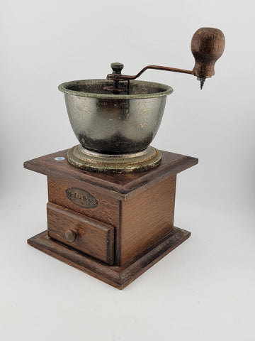 Vintage MR. DUDLEY INTERNATIONAL Wood & Metal Hand Coffee Grinder  Box Style