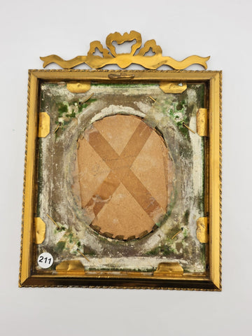 Rare Antique 19th C Miniature Portrait Prince Jozef Poniatowski Ormolu Frame