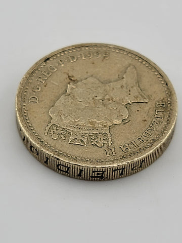 Rare 1995 One Pound “I’M GWLAD   PLEIDIOL WYF” Upside Down Error. Beautiful Coin