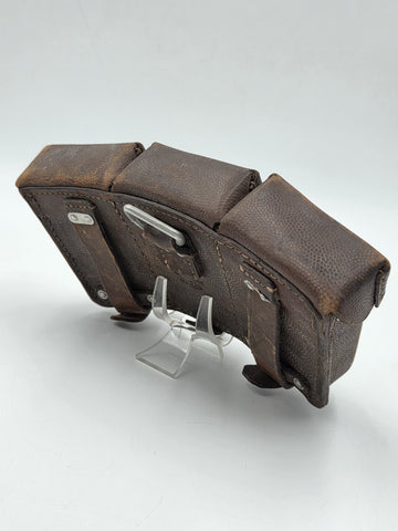 WWII German 1938 K98 Mauser Leather Ammo Pouch Karl Böcker Waldbröl Wehrmacht