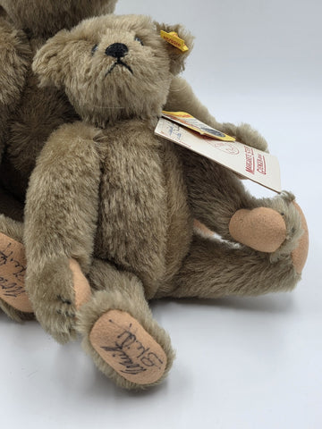 Rare Set Of 3 1982 Steiff Museum Teddy Bear Hand Signed Mohair Giengen Brenz