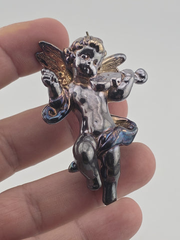 VINTAGE STERLING 925 ANGEL/CHERUB WITH WINGS PIN/19.3 GRAMS!