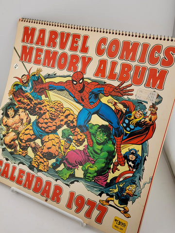 MARVEL COMICS MEMORY ALBUM CALENDAR 1977 ROY THOMAS JACK KIRBY COLAN UNUSED.