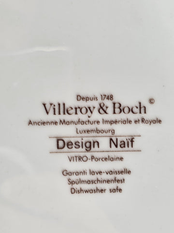 Villeroy & Boch Naif Laplau 4 Dinner Plates Christmas Village Noah Ark 10.5 Inch
