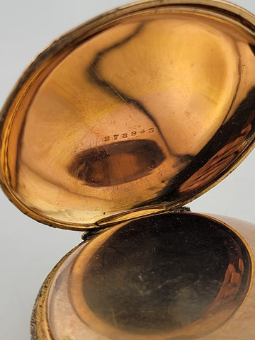 The Plan Gold Plated Swiss Pocket Watch by David Perret c.1890. W Glass Dome.