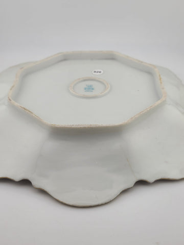 Antique Royal Kinran Nippon HandPainted Platter Moriage Pink Yellow Rose Gold
