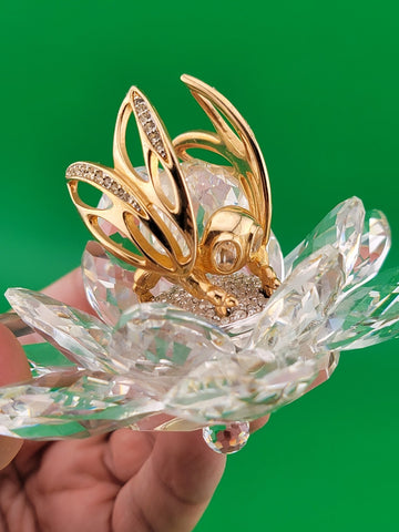 Vintage Swarovski Crystal "In Flight" Series - Bee Gold 7553NR100 (Retired) EUC