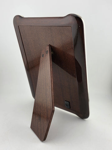 New Vintage 5x7 Dioni Italy Picture Frame Silver Plate Wood Frame 1970’s 80’s.