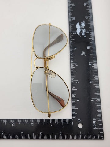 Vtg 1960's 58[]14mm VINTAGE B&L RAY-BAN ARISTA PHOTOCHROMIC AVIATOR SUNGLASSES