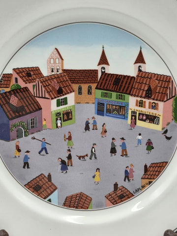Villeroy & Boch Design Naif Laplau 4 Dinner Plates Christmas Village Noah Ark