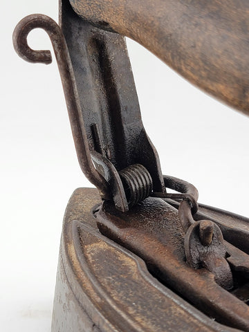 Rare Antique A C Willams Co Sad Irons with detachable handle. Complete Iron.