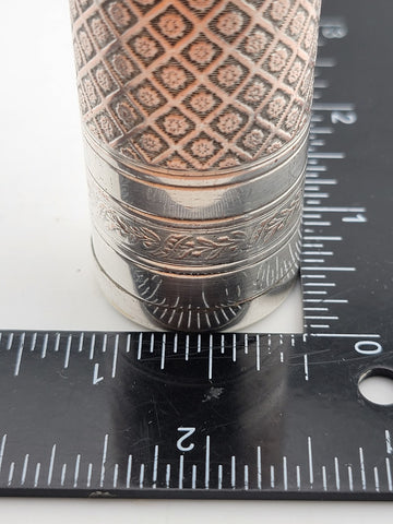 Rare One Of A Kind Antique Silver Metal & Enamel German Marine Oil Lamp.