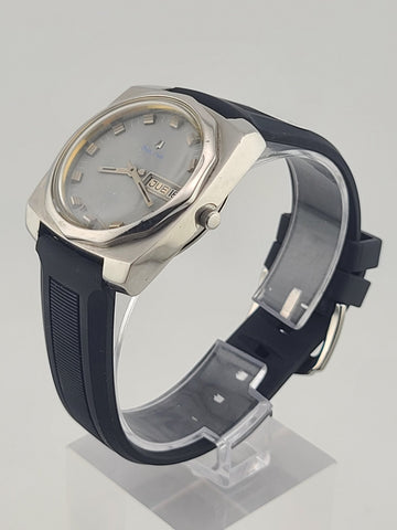 VINTAGE BULOVA 23 JEWELS AUTOMATIC PATINA GRAY DIAL 351503 SWISS MEN'S WORKING.
