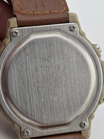 Vintage Casio W-87h Illuminator Digital Watch Men Grey Backlight 1536 W-87H