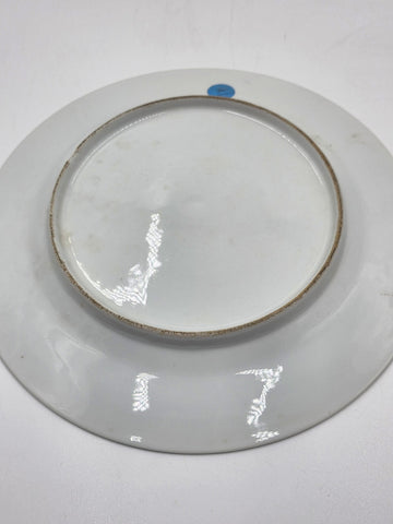 Set of 3 Antique Czech Silver Inlaid Blue Enamel Fairy Plates c.1910 Art Nouveau