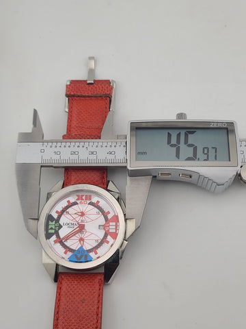 LOCMAN Cavallo Pazzo Chronograph Mother-of-Pearl Quartz Watch REF 161 Mens 40x47