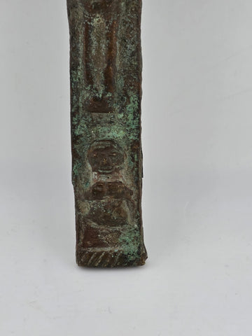 Antique Ethiopian Bronze Cross Crucifix Processional 18th C Coptic Christian