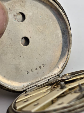 Antique Swiss Silver Pocket Watch c1890 ECHAPPEMENT CYLINDRE RUBIS Working