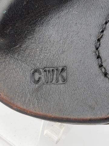 Vintage Post WW2 Black Leather CWK  Handgun Holster. Good Condition.