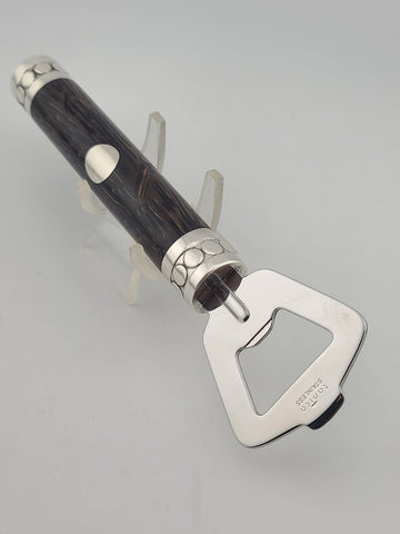 Rare Vintage Collectible John Hardy Sterling Silver Bottle Opener Wood Handle