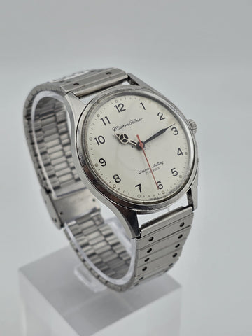 1969 Citizen Homer JNR Railway Watch Second Setting 21J Kagoshima Japan. Works.