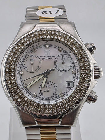 Technomarine Technomillennium Chronograph Diamond Bezel Quartz Watch SW6692.