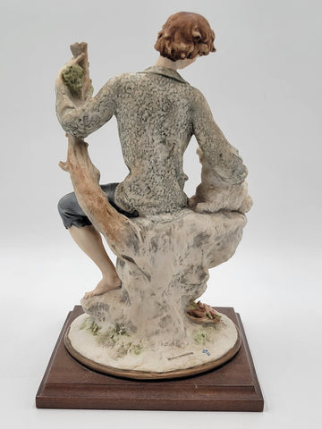 Giuseppe Armani Sculpure Capodimonte 1982 Florence Shepherd with Sheep 13 in