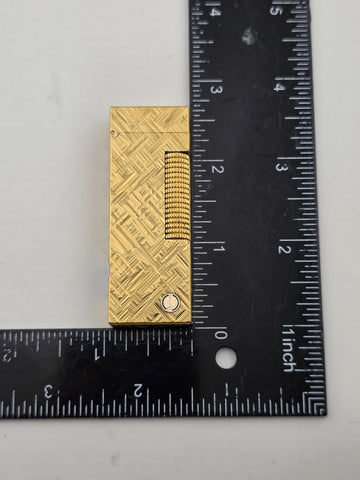 Rare Vintage Dunhill Rollagas Gold Tone Textured Switzerland Very Clean.