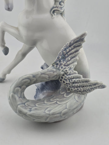 Ultra Rare Lladro Spain Retired 01008063 TRITON I -Glazed Finish Ltd. Ed. Mint.