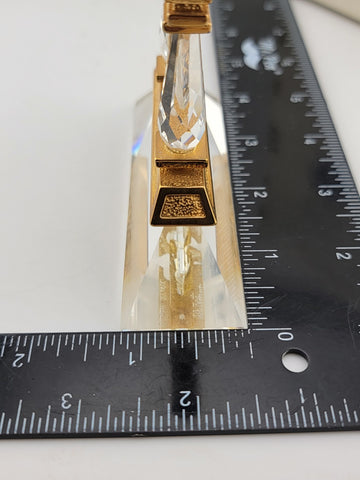 Rate Retired Japanese shrine figurine, gold plated with Swarovski ®️Cut Crystal