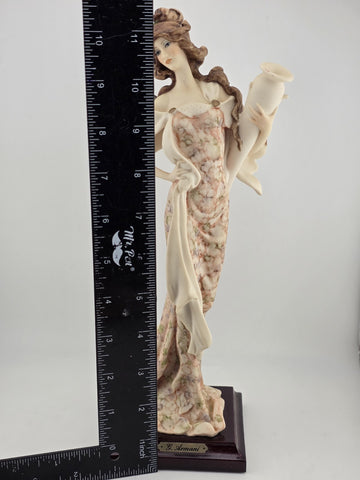 Rare Guiseppe Armani Lady with Amphora Porcelain Figurine 12" Florence Italy