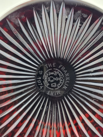 Vintage 1976 Baccarat Glass Sulphide Paperweight JEAN-JACQUES ROUSSEAU. Signed.