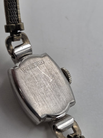 Vintage 1930s Elgin De Luxe Art Deco Ladies Mechanical Wristwatch Deco. Working.
