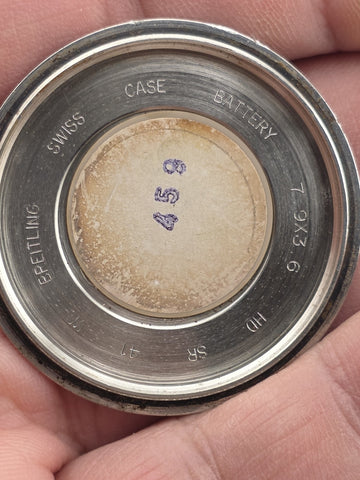 1987 42mm Breitling 80972 Jupiter Navitimer 3300 Quartz Watch. Untested. As-is.