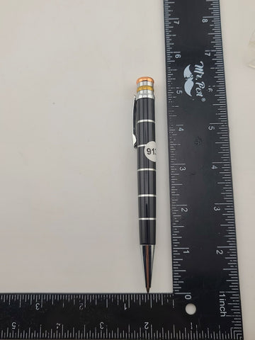 Vintage Trinity De Cartier Ballpoint Pen Black Lacquer Silver Gold Trim France