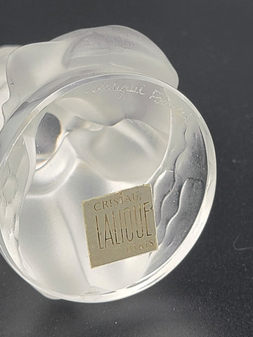Vintage Lalique Crystal France Leda Nude Woman & the Swan Frosted Style 11905