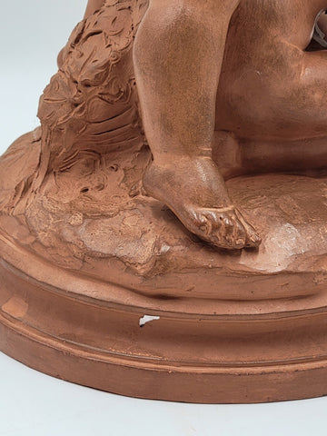 French Terracotta Group of Cherubs After Clodion Bacchanal (1738–1814). 19 Inch.