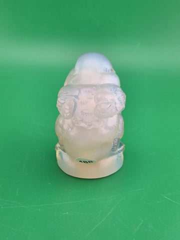 Vintage Sabino Glass Medium Chicken Hen Figurine Opalescent Signed 3 1/2"