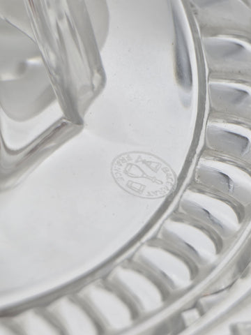 Rare Antique Beautiful Baccarat France Dolphin Form Candlestick Signed. 24 Inch.