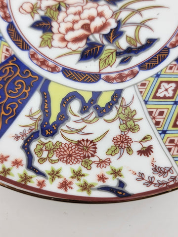 Large Antique Japanese Porcelain Imari Ware Floral Dish Charger Meiji Period
