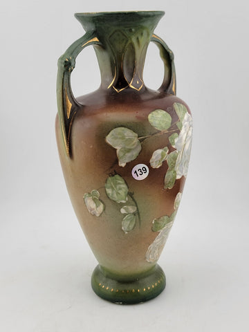 Antique ROBERT HANKE RH AUSTRIA Royal Wettina Floral PORCELAIN PORTRAIT VASE.
