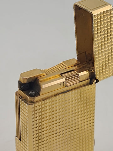 Vintage Collectible Authentic St Dupont 20 Micron Gold Plated Ligne 1 Lighter.